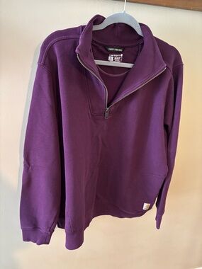 Carhartt Purple Quarter-Zip Sweatshirt